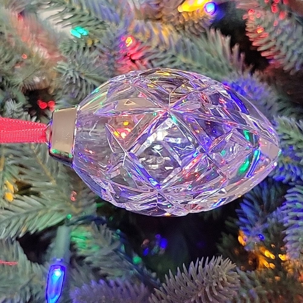 1998 Crystal Christmas Ornament Star motif Czech Republic